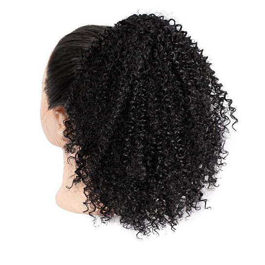 Women Synthetic Hair Afro Curly Ponytail Puff Short Wig Extension Hairpiece - Image 2
