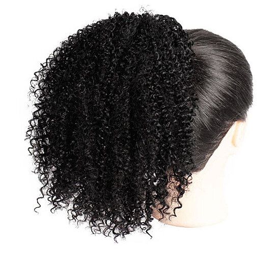 Women Synthetic Hair Afro Curly Ponytail Puff Short Wig Extension Hairpiece - Image 3