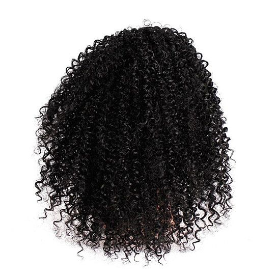 Women Synthetic Hair Afro Curly Ponytail Puff Short Wig Extension Hairpiece - Image 4