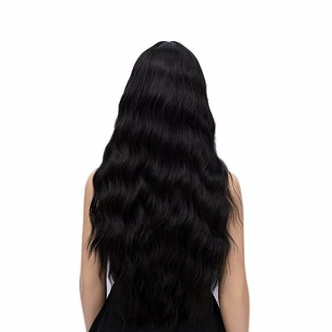 Women's Pink Wig Long Fluffy Curly Wavy Hair Wigs for Girl Heat Friendly Synthetic Cosplay Party Wigs - Image 4