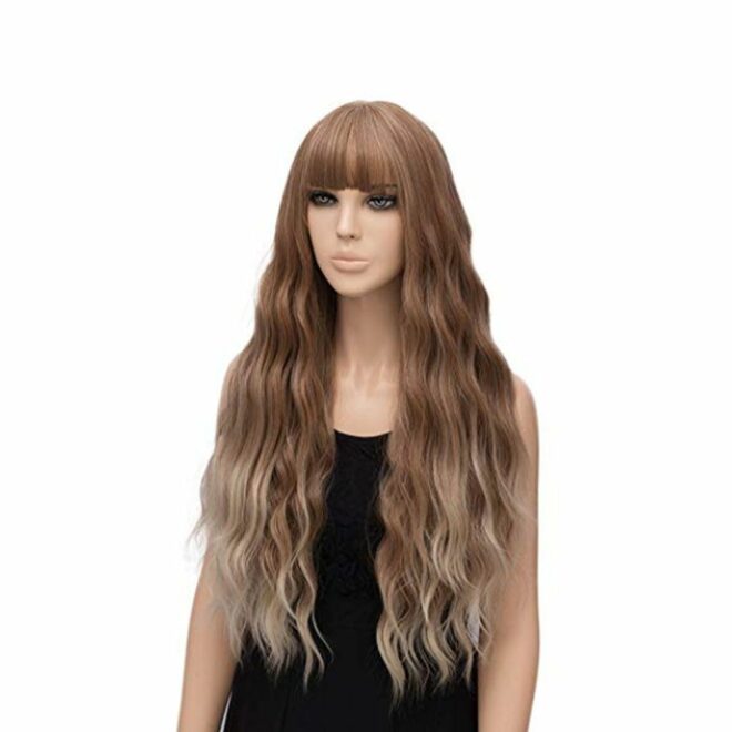 Women's Pink Wig Long Fluffy Curly Wavy Hair Wigs for Girl Heat Friendly Synthetic Cosplay Party Wigs - Image 2
