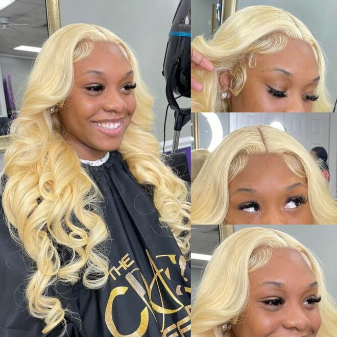 Honey Blonde Body Wave 13x6 Hd Lace Front Human Hair Wigs For Women Brazilian Lace Frontal Wig 613 13x4 Lace Frontal Wig - Image 25