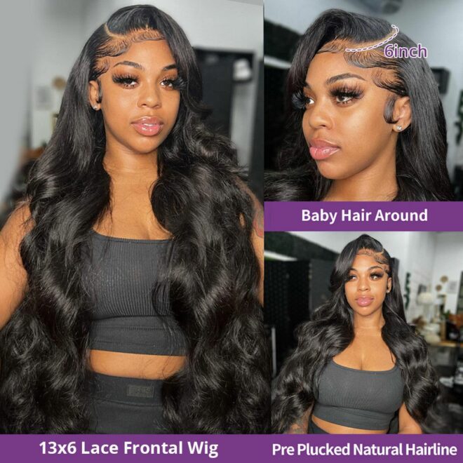 HD Transparent Body Wave 13x6 13x4 Lace Front Gluless Human Hair Wigs Brazilian 30 40 Inch 360 Lace Frontal Wig For Black Women - Image 18