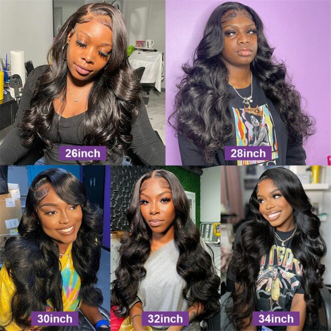 HD Transparent Body Wave 13x6 13x4 Lace Front Gluless Human Hair Wigs Brazilian 30 40 Inch 360 Lace Frontal Wig For Black Women - Image 19