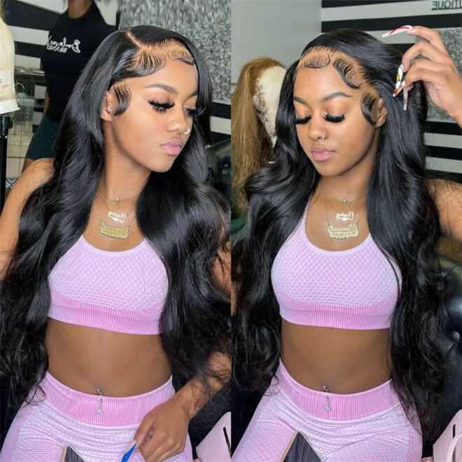 HD Transparent Body Wave 13x6 13x4 Lace Front Gluless Human Hair Wigs Brazilian 30 40 Inch 360 Lace Frontal Wig For Black Women - Image 42