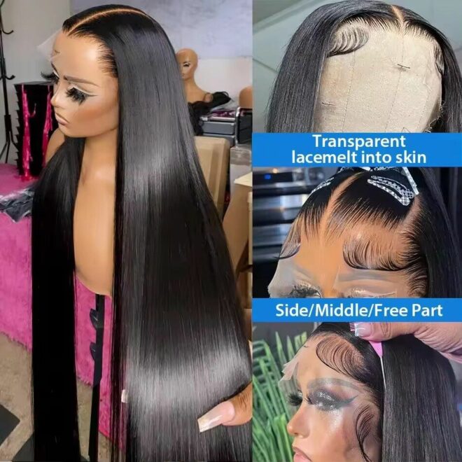 Human Hair 200 Density Body Wave HD Lace Front Wigs Human Hair Pre Plucked Natural Color Glueless Wig 100% Virgin Human Hair Lace Front Wigs for Women - Image 2