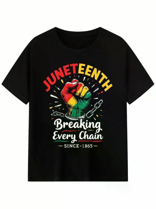 Juneteenth 1865 Freedom Day T-Shirt - Men's & Women's African American Celebration Tee, Pure Cotton, Short Sleeve, Regular Fit - Image 7