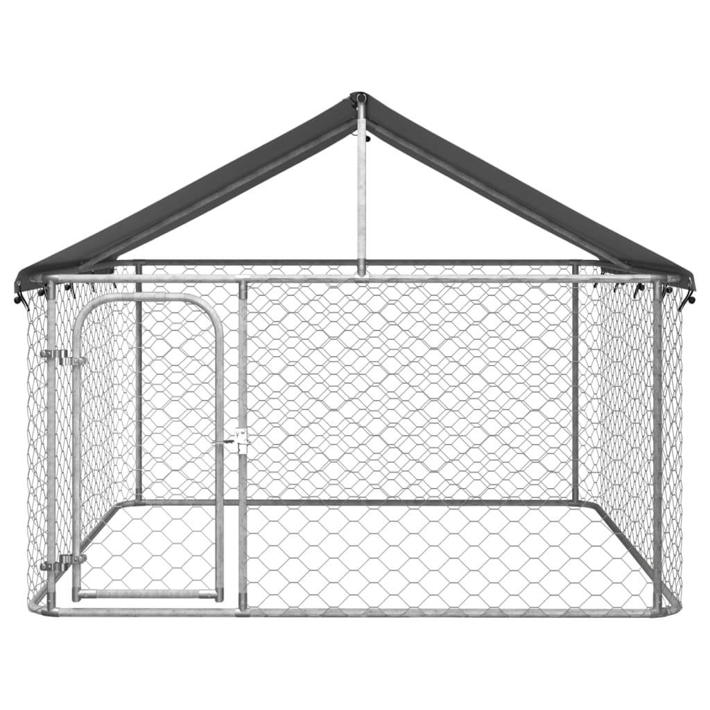 Outdoor Dog Kennel with Roof 78.7"x78.7"x59.1" - Image 3
