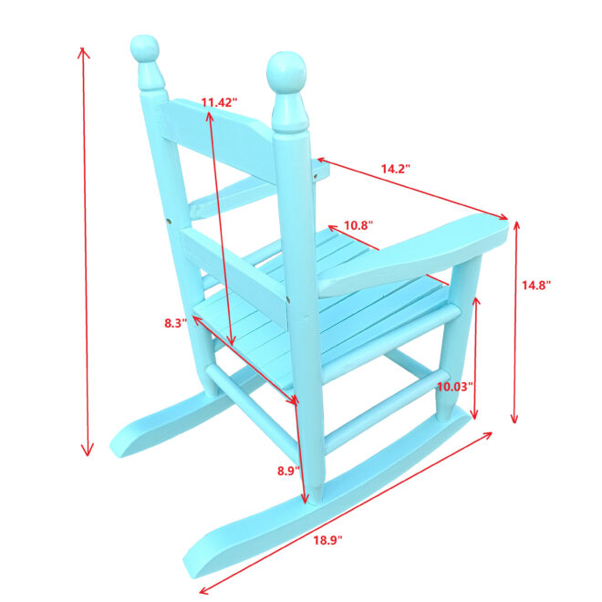 Children's rocking light Light Blue chair- Indoor or Outdoor -Suitable for kids-Durable - Image 9