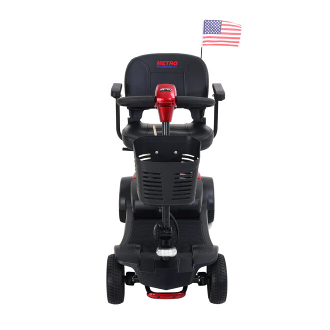 MAX SPORT RED 4 Wheels Outdoor Compact Mobility Scooter with 2pcs*12AH Lead acid Battery - Image 10