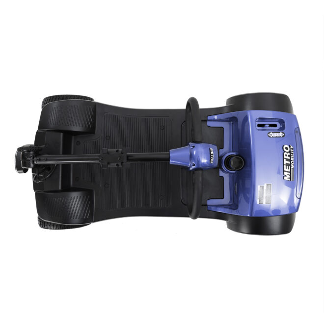 MAX SPORT BLUE 4 Wheels Outdoor Compact Mobility Scooter with 2 in 1 Cup & Phone Holder - Image 7