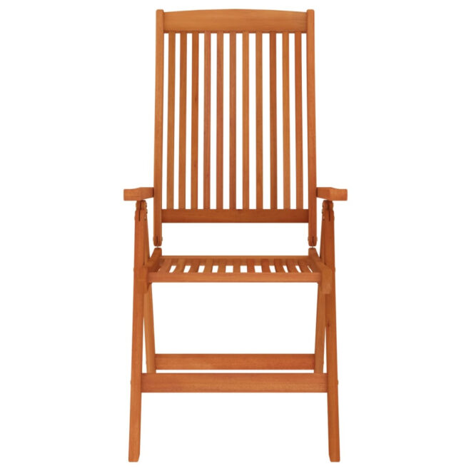 Folding Patio Chairs 4 pcs Solid Wood Eucalyptus - Image 4
