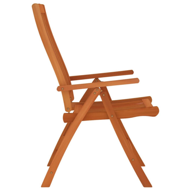 Folding Patio Chairs 4 pcs Solid Wood Eucalyptus - Image 5