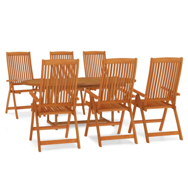 7 Piece Eucalyptus Patio Dining Set - Image 2
