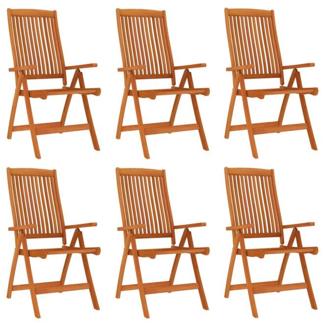 7 Piece Eucalyptus Patio Dining Set - Image 4