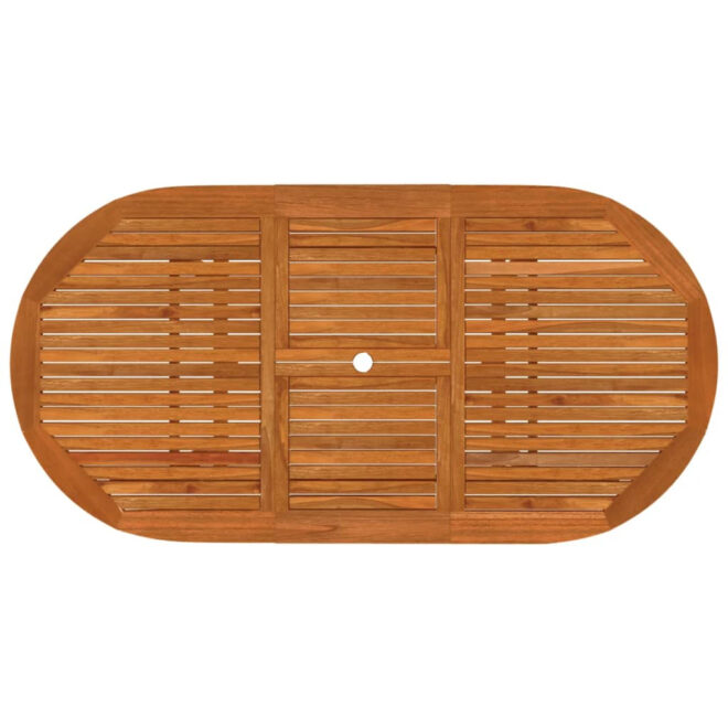 7 Piece Eucalyptus Patio Dining Set - Image 7