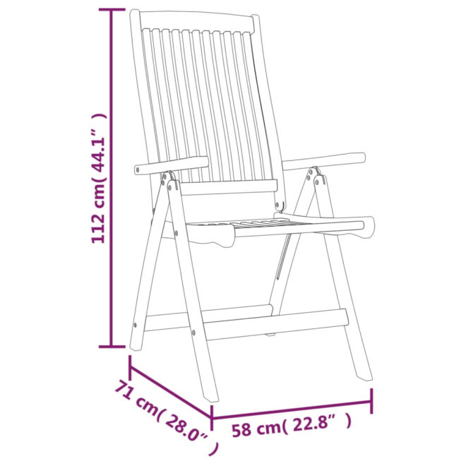 7 Piece Eucalyptus Patio Dining Set - Image 9