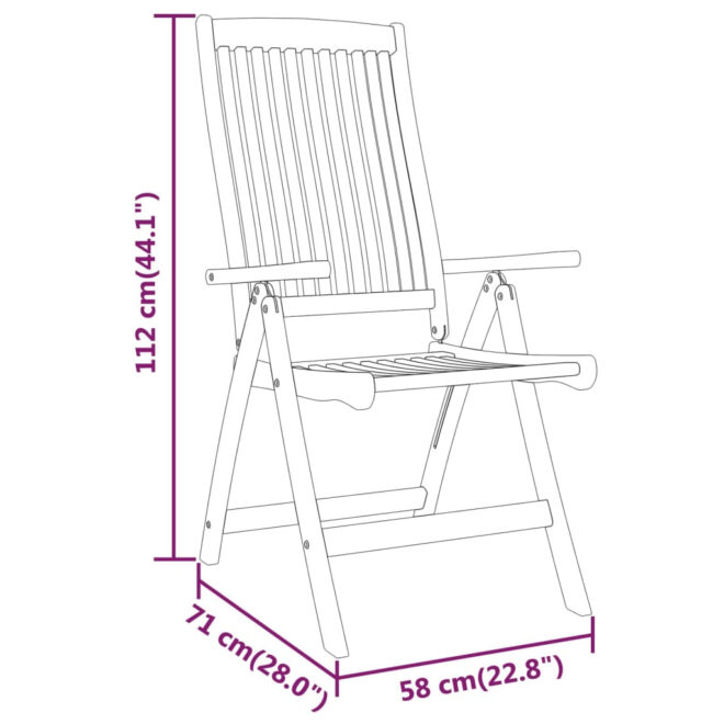Folding Patio Chairs 2 pcs Solid Wood Eucalyptus - Image 8