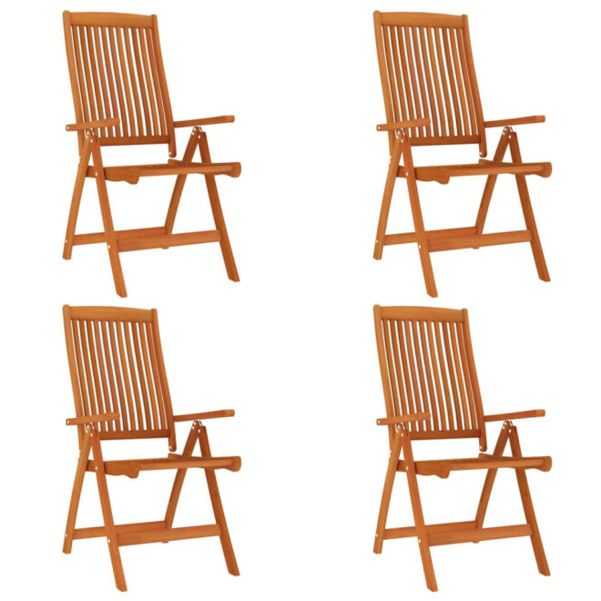 5 Piece Patio Dining Set Solid Wood Eucalyptus - Image 4