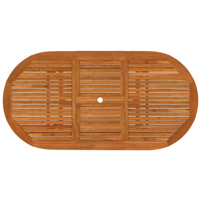 5 Piece Patio Dining Set Solid Wood Eucalyptus - Image 7