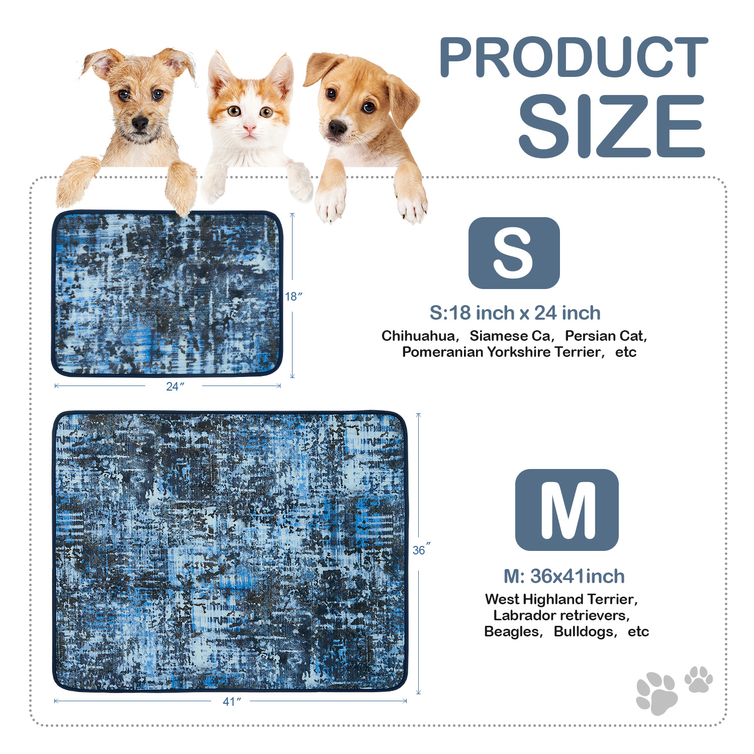 Qeils Washable Pee Pads for Dogs, 2 Pack Reusable Puppy Pads 36"x41" Super Absorbent Leakproof Dog Training Pads, Non-Slip Potty Pads for Floor, Crate, Couch, Whelping Pads Litter Mat Puppy Supplies - Image 3