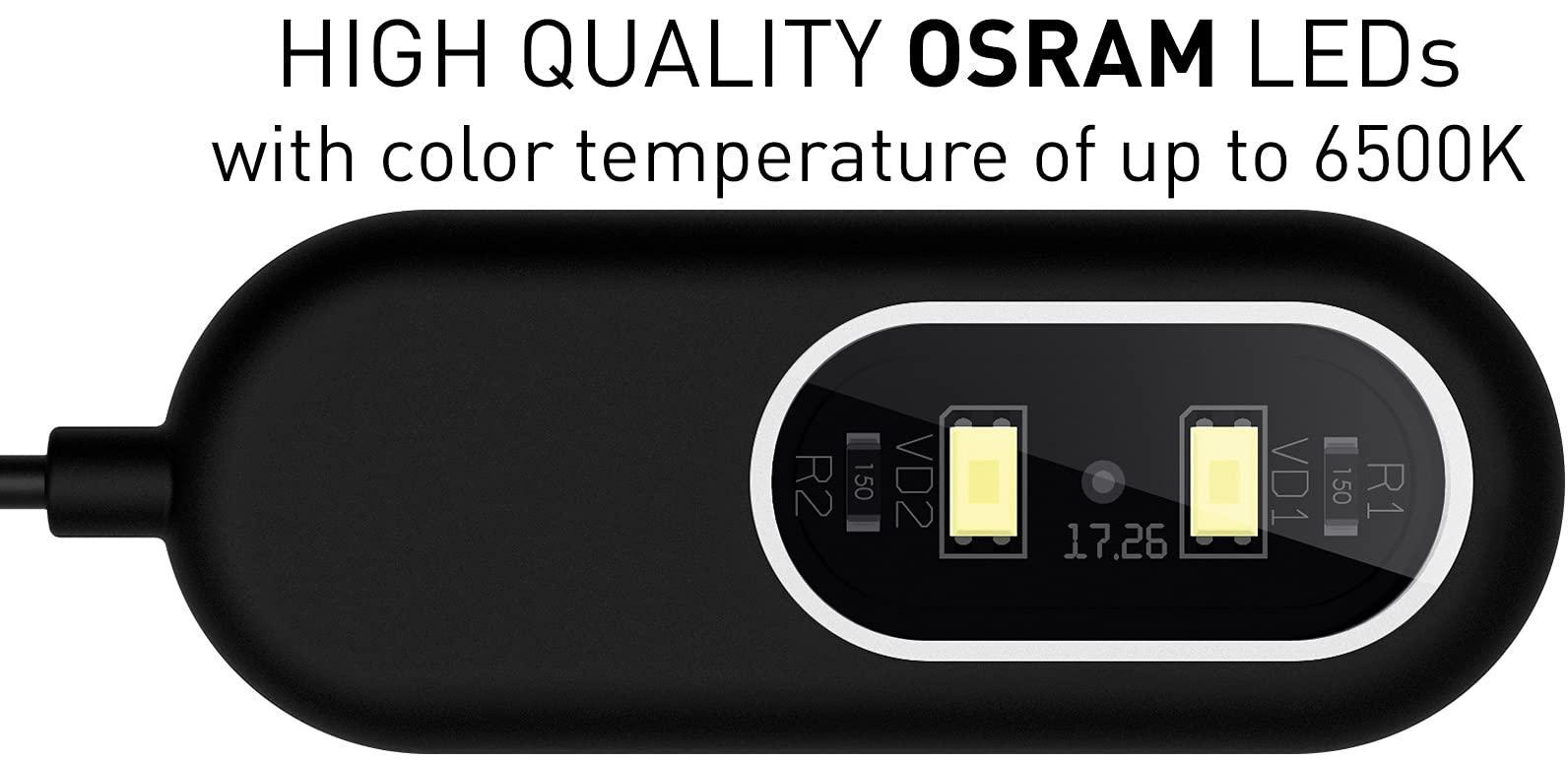 Black Fish Tank Light Clip On Aquarium Light for Plants LED Flexible Lamp for Freshwater Nano Aquarium Light 3 Gallon - Image 4