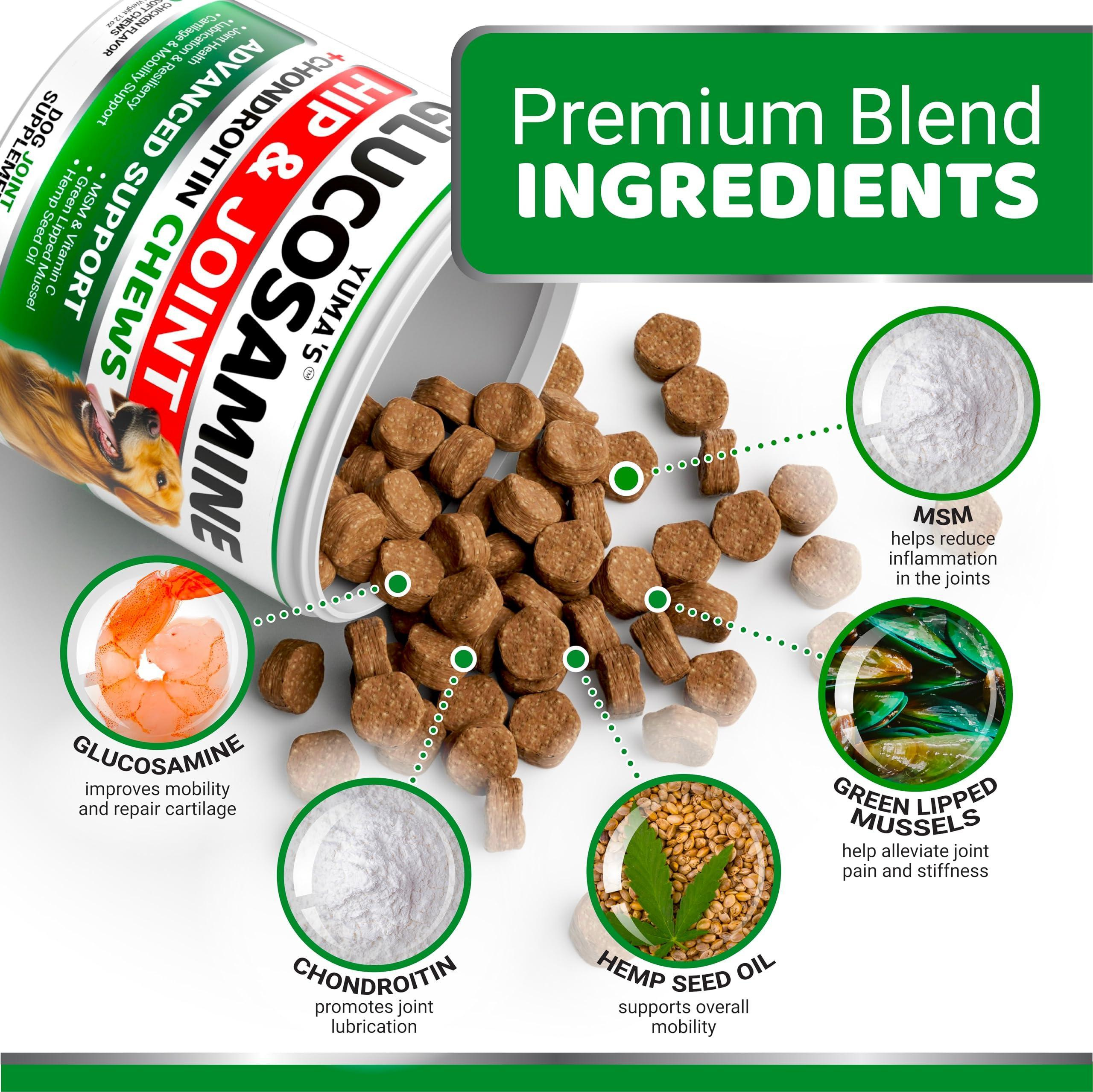 Glucosamine for Dogs Hip and Joint Supplement for Dogs 170 Ct Glucosamine Chondroitin for Dogs Chews Dog Joint Pain Relief with MSM Advanced Dog Joint Supplement Health - Image 3