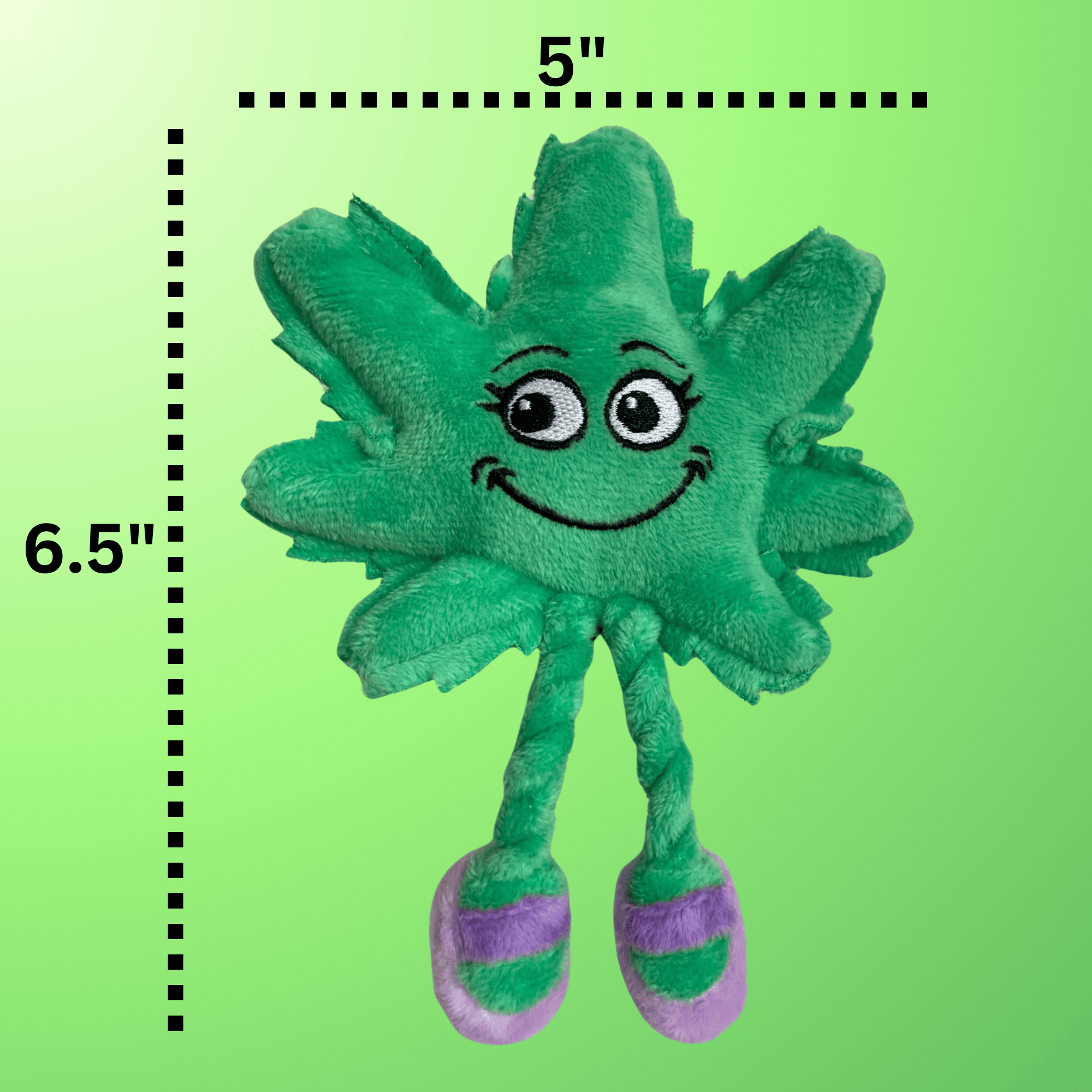My Name is Lil' Mary Jane, Cute Stuffed Parody Marijuana Leaf Cat Toy, Funny Catnip Weed Theme Toy, Cool Plush Novelty 420 Gift for Cats & Kittens, Play & Photo Prop, Adult Plushie Shelf-Sitter - Image 7