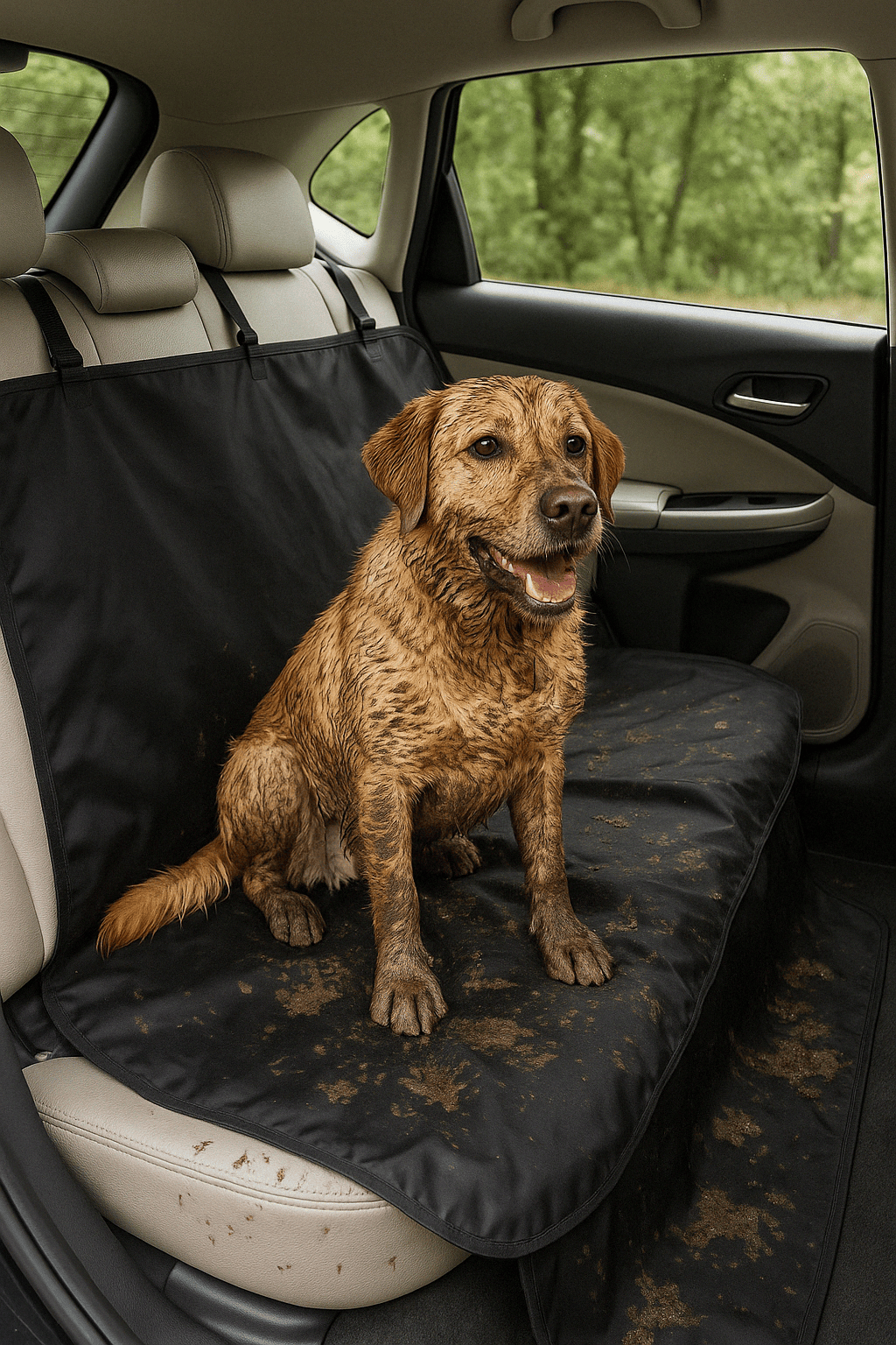 Precious Tails Co-Pilot Waterproof Car Seat Bench Cover - Image 6