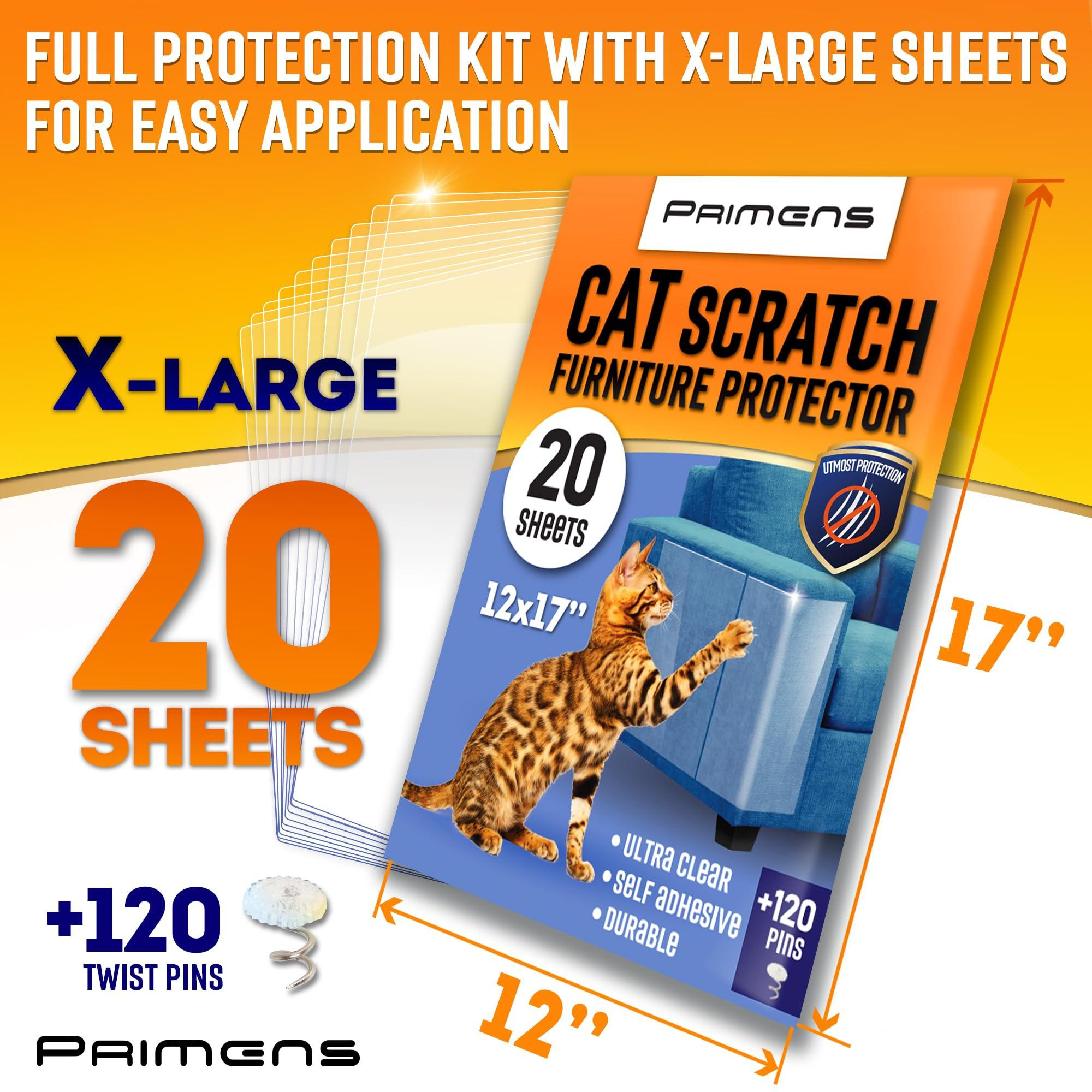 Heavy Duty Cat Scratch Deterrent Furniture Protectors for Sofa Doors Clear Couch Protectors 20 Sheets - Image 3