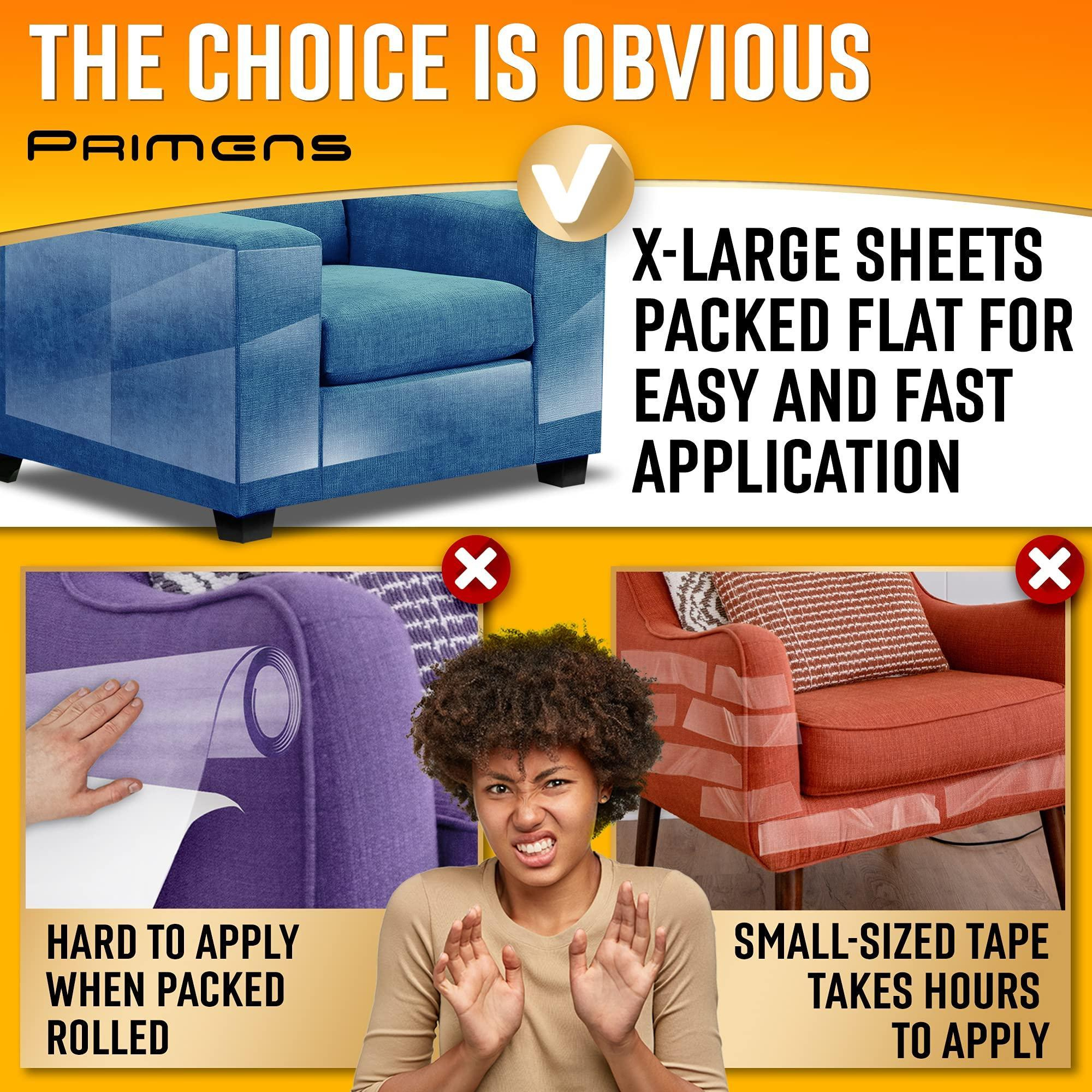 Heavy Duty Cat Scratch Deterrent Furniture Protectors for Sofa Doors Clear Couch Protectors 20 Sheets - Image 4