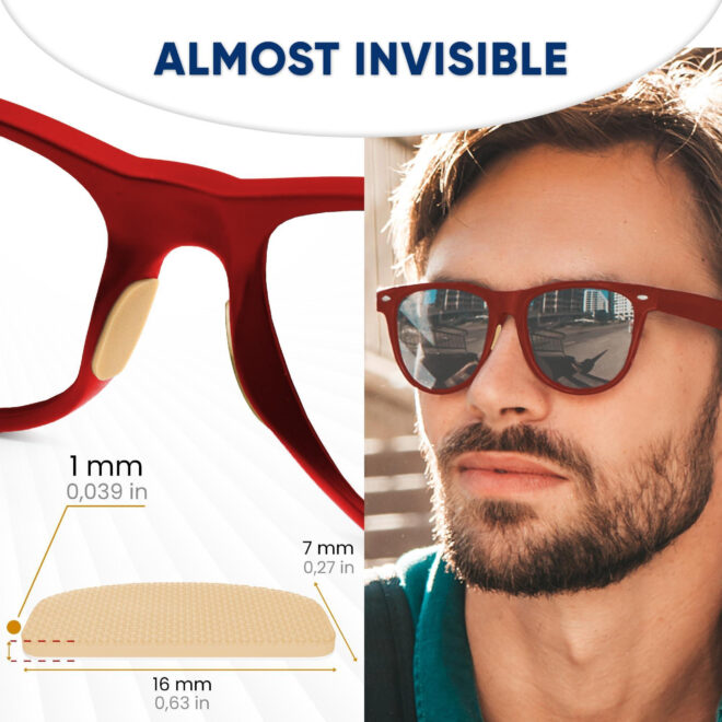 Eyeglass Nose Pads Anti Slip Eye Glasses Nose Pad 1 mm Silicone Nose Bridge 6 Pairs - Image 4