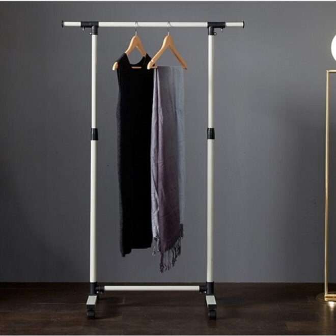 Short Clothing Racks for Hanging Clothes with Bottom Shelves and Wheels Heavy Duty Rolling Clothes Rack Kids Clothing Rack for Adult Coat, Closet, Wardrobe - Image 11