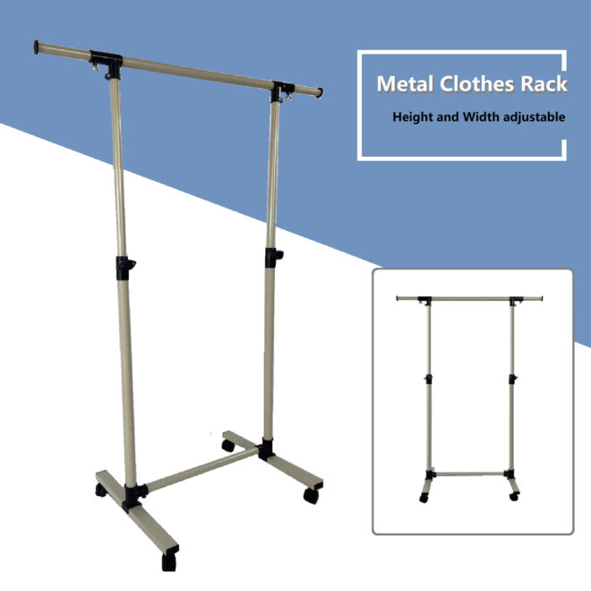 Short Clothing Racks for Hanging Clothes with Bottom Shelves and Wheels Heavy Duty Rolling Clothes Rack Kids Clothing Rack for Adult Coat, Closet, Wardrobe - Image 5