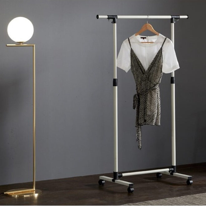 Short Clothing Racks for Hanging Clothes with Bottom Shelves and Wheels Heavy Duty Rolling Clothes Rack Kids Clothing Rack for Adult Coat, Closet, Wardrobe - Image 9