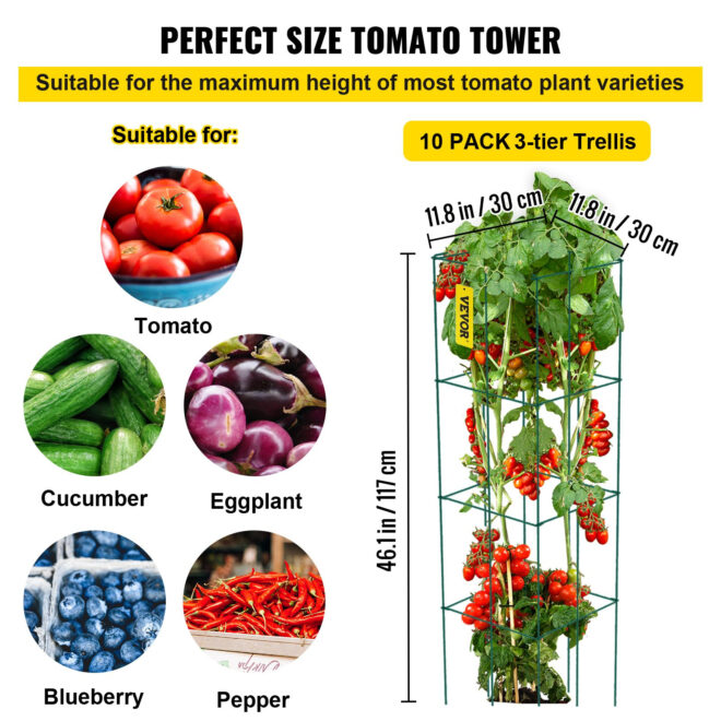 PVC-Coated Steel Towers for Climbing Vegetables, Plants, Flowers, Fruits - Image 3