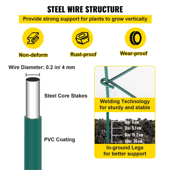 PVC-Coated Steel Towers for Climbing Vegetables, Plants, Flowers, Fruits - Image 4