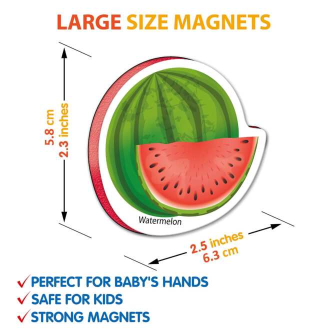 Toddlers 1-3 years Fruits and Veggies Magnets Foam Fridge Magnets - Image 5