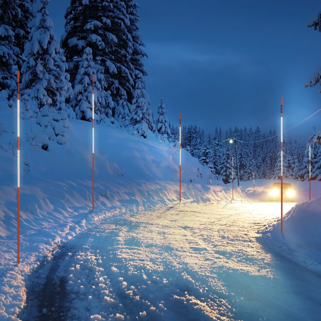 VEVOR Driveway Markers, 100 PCS 48 inch, 0.4 inch Diameter, Orange Fiberglass Poles Snow Stakes with Reflective Tape, 12" Steel Drill Bit & Protection Gloves for Parking Lots, Walkways Easy Visibility - Image 8