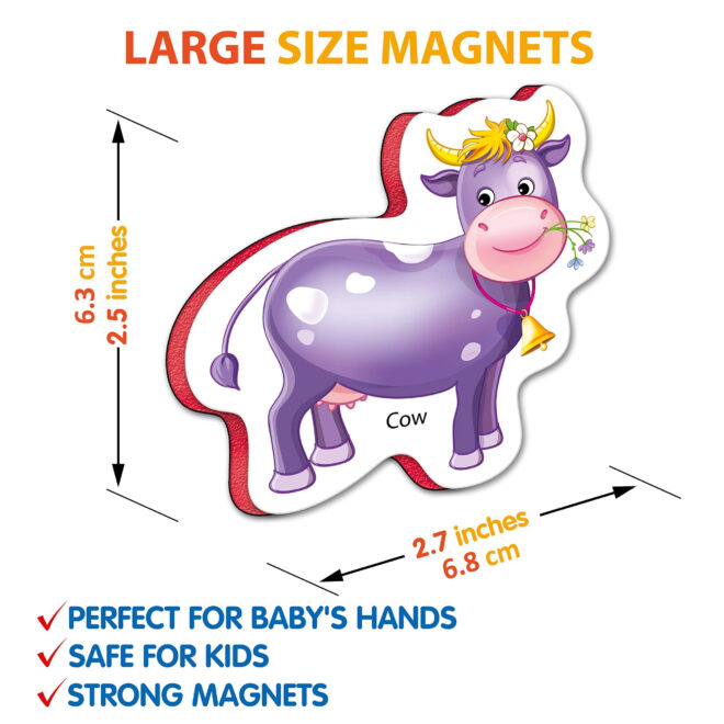 27 Foam Fridge Magnets for Toddlers 3 years Farm Animals Magnets for Kids - Image 4