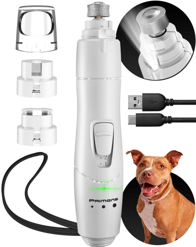 Rechargeable Pet Nail Grinder with LED Light