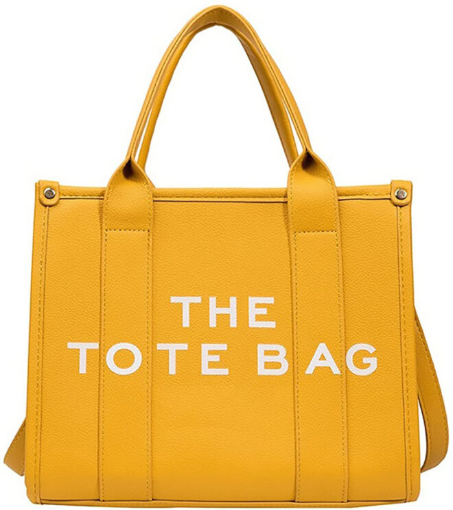 Roecytu PU Tote Bag for Women Simple Large-capacity Tote Bag Crossbody Tote Bag Messenger bag Handbag Zipper Fashion Tote Bag - Image 22