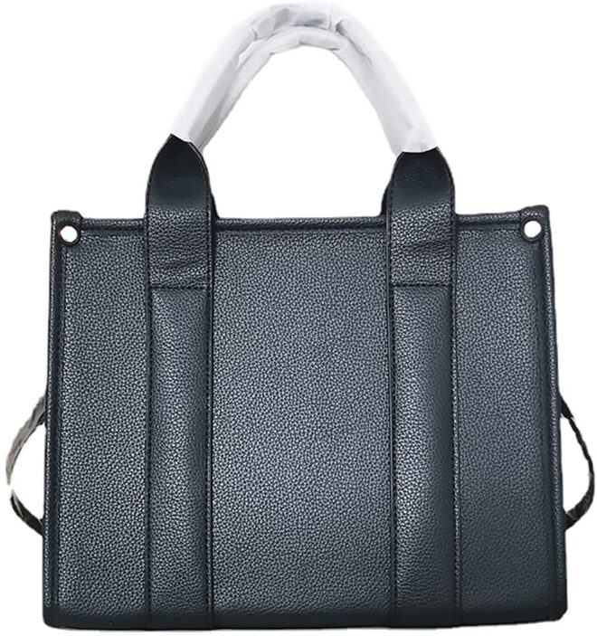 Roecytu PU Tote Bag for Women Simple Large-capacity Tote Bag Crossbody Tote Bag Messenger bag Handbag Zipper Fashion Tote Bag - Image 34