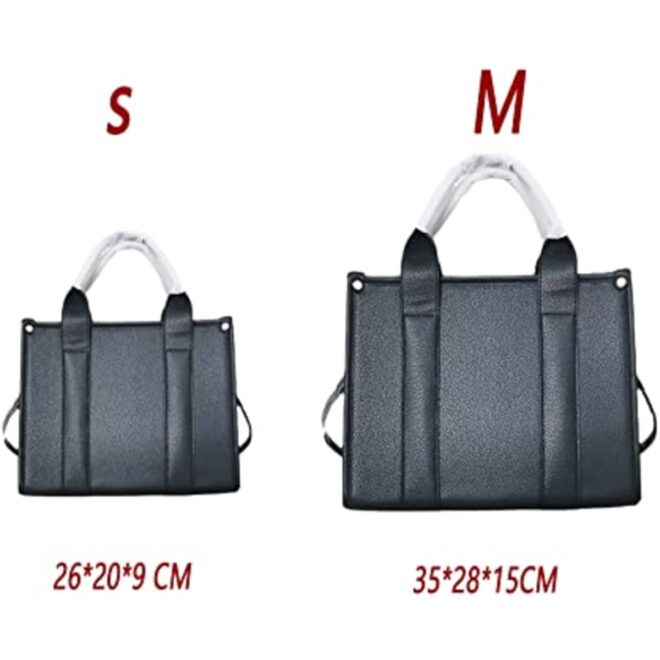 Roecytu PU Tote Bag for Women Simple Large-capacity Tote Bag Crossbody Tote Bag Messenger bag Handbag Zipper Fashion Tote Bag - Image 87