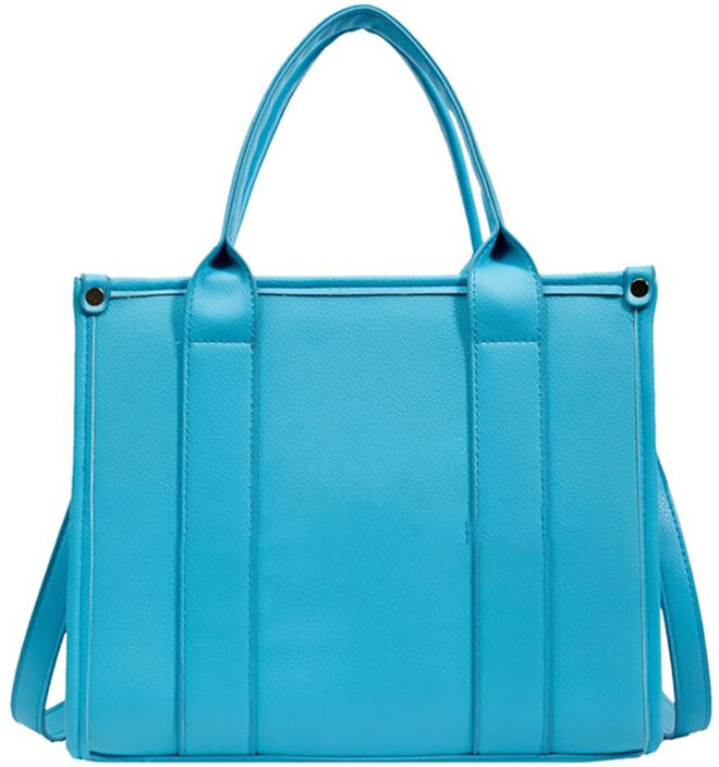 Roecytu PU Tote Bag for Women Simple Large-capacity Tote Bag Crossbody Tote Bag Messenger bag Handbag Zipper Fashion Tote Bag - Image 91