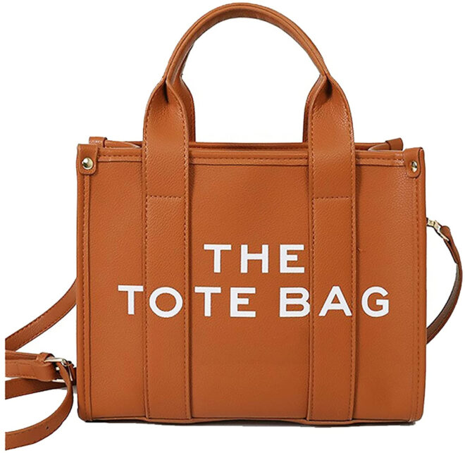 Roecytu PU Tote Bag for Women Simple Large-capacity Tote Bag Crossbody Tote Bag Messenger bag Handbag Zipper Fashion Tote Bag - Image 7
