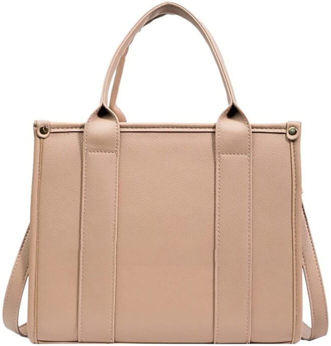 Roecytu PU Tote Bag for Women Simple Large-capacity Tote Bag Crossbody Tote Bag Messenger bag Handbag Zipper Fashion Tote Bag - Image 79