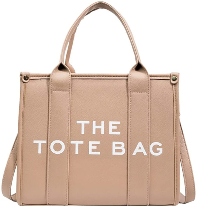 Roecytu PU Tote Bag for Women Simple Large-capacity Tote Bag Crossbody Tote Bag Messenger bag Handbag Zipper Fashion Tote Bag - Image 46