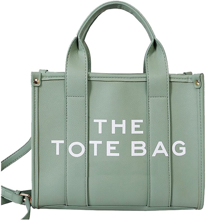 Roecytu PU Tote Bag for Women Simple Large-capacity Tote Bag Crossbody Tote Bag Messenger bag Handbag Zipper Fashion Tote Bag - Image 58