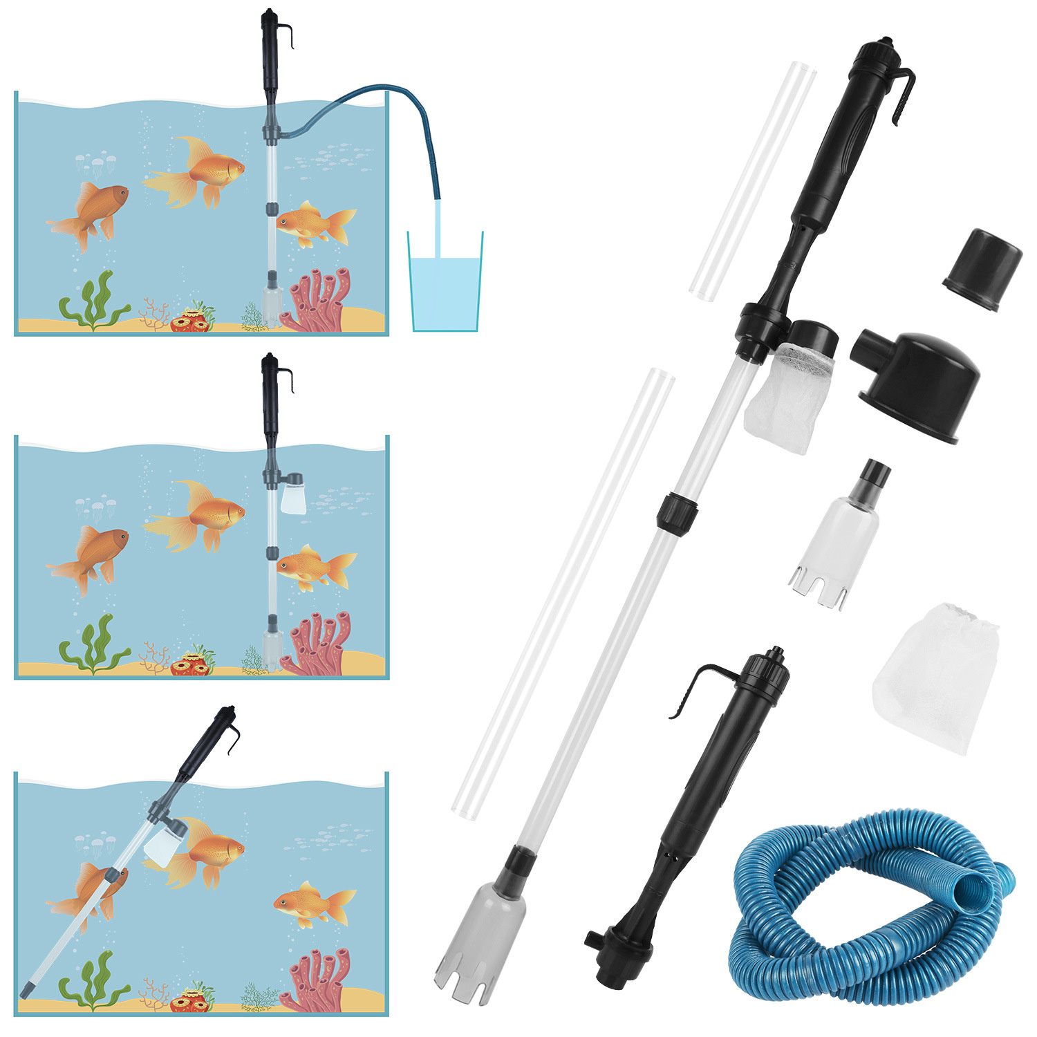 Battery-Operated Aquarium Vacuum Gravel Cleaner - Image 2
